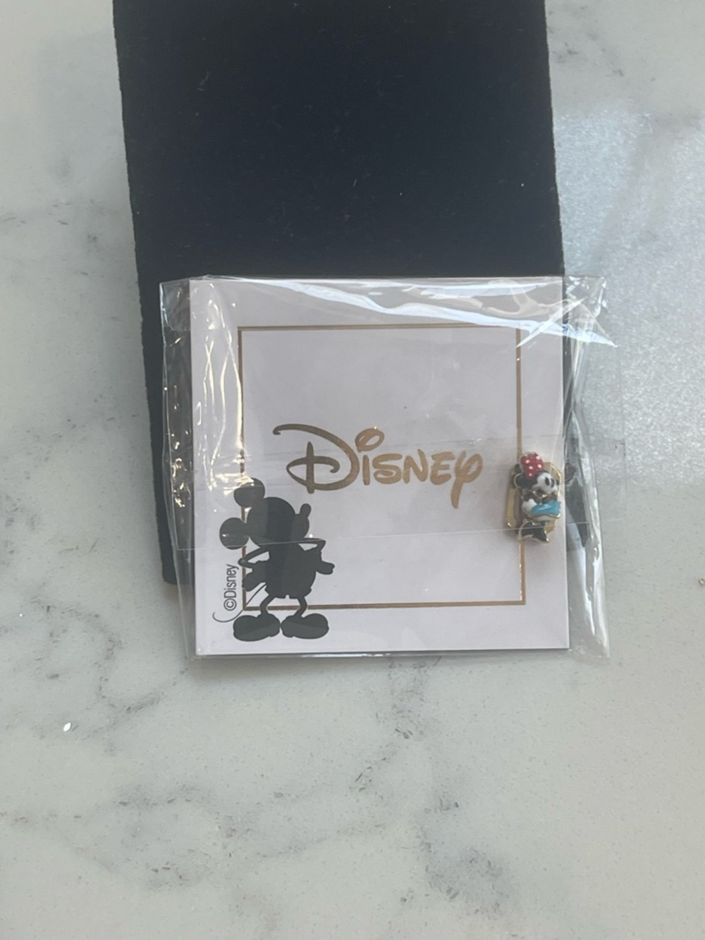 Disney KEEP Collective Enamel Minnie Mouse Slider Charm - Pink, Blue, Gold